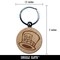 Mad Hatter Hat from Alice in Wonderland Engraved Wood Round Keychain Tag Charm